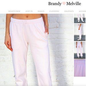 Brandy Melville Baby Pink Rosa Sweatpants